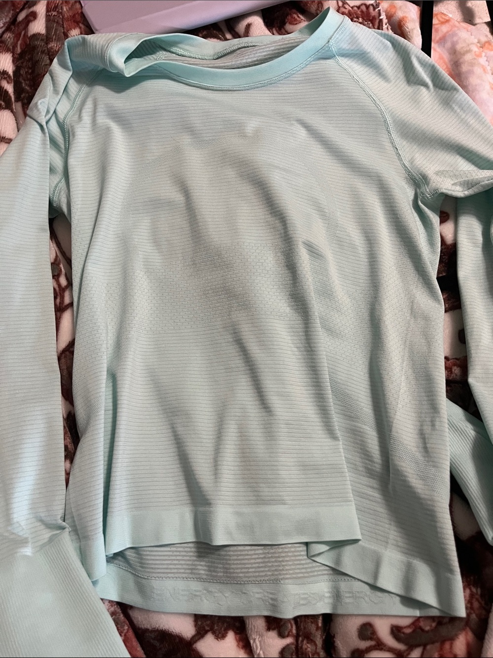 lululemon athletica Light Aqua Long-Sleeve Performance Tee